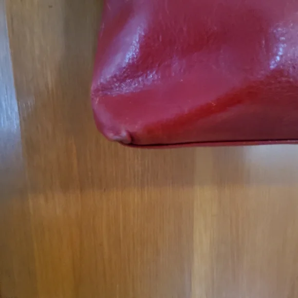 HOBO International Red Leather Shoulder Bag GUC - Picture 12 of 14